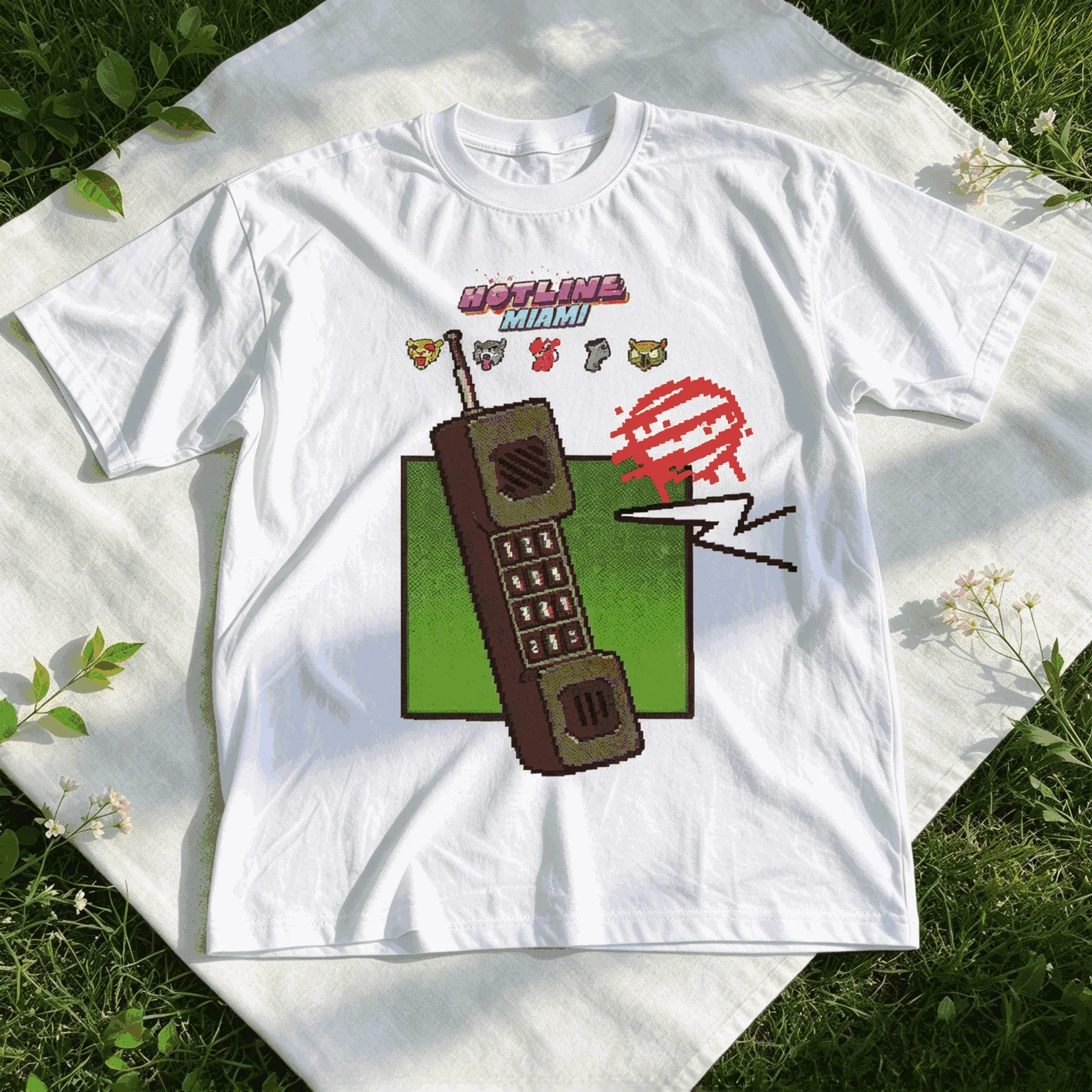 HOTLINE MIAMI Summer New Cotton Retro Unisex Casual Fashion T-shirt High Street Oversized Unisex Trendy Vintage Loose Couples