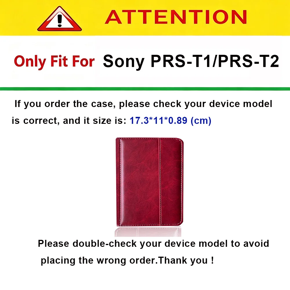 Case for Sony PRS-T2 6' EReader, Business Slim Lightweight Premium Smart PU Leather Cover for Sony PRS-T2