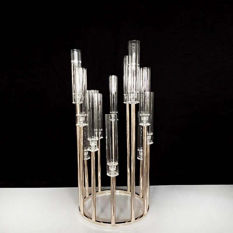 Luxury Wedding Centerpieces Wedding Candelabra Tall Taper Candlestick Holder Acrylic Clear Candle Holder