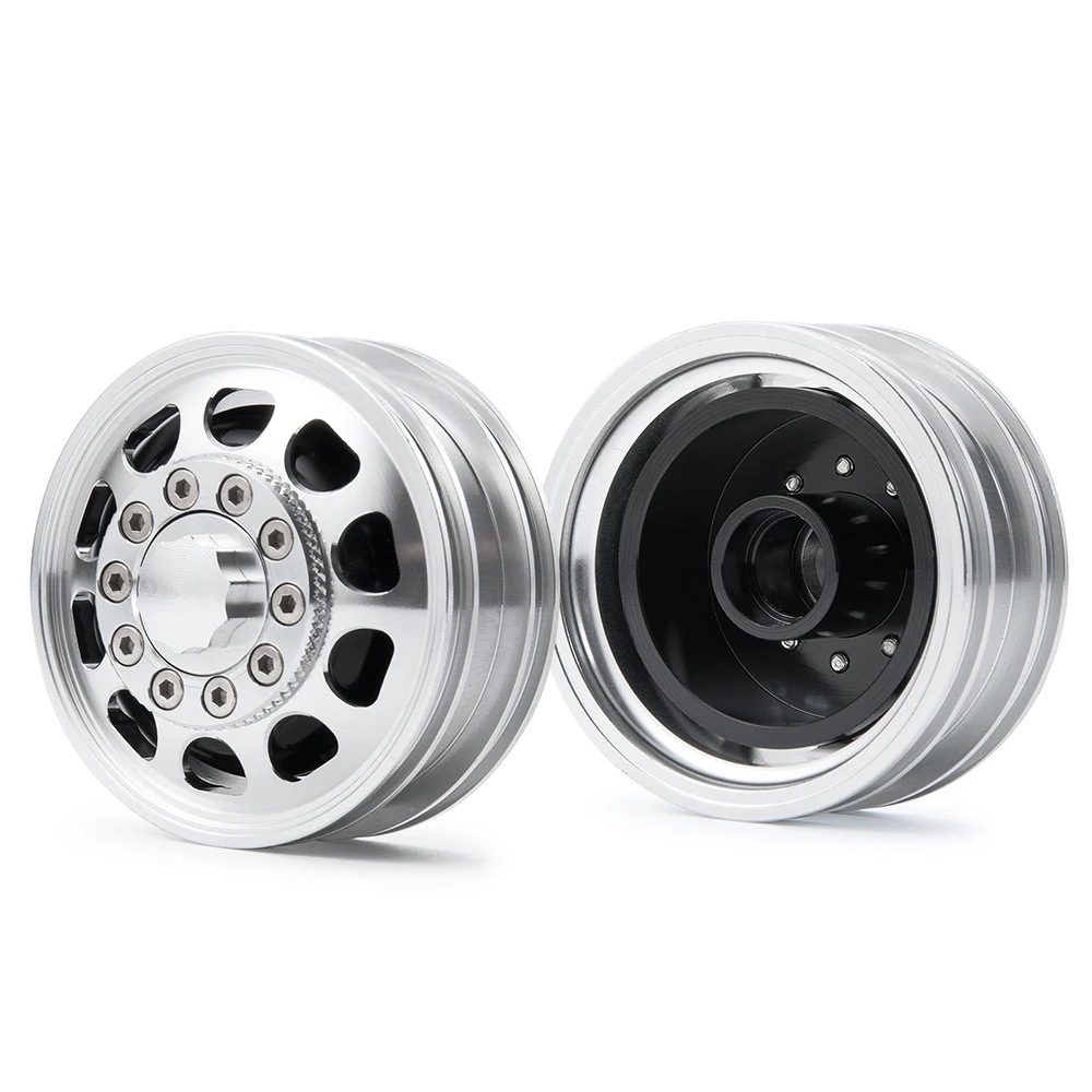 AXSPEED Aluminium Voor Achter Velg Hubs voor 1/14 Tamiya Truck Tractor Trailer Cargo Autobanden Upgrade Onderdelen