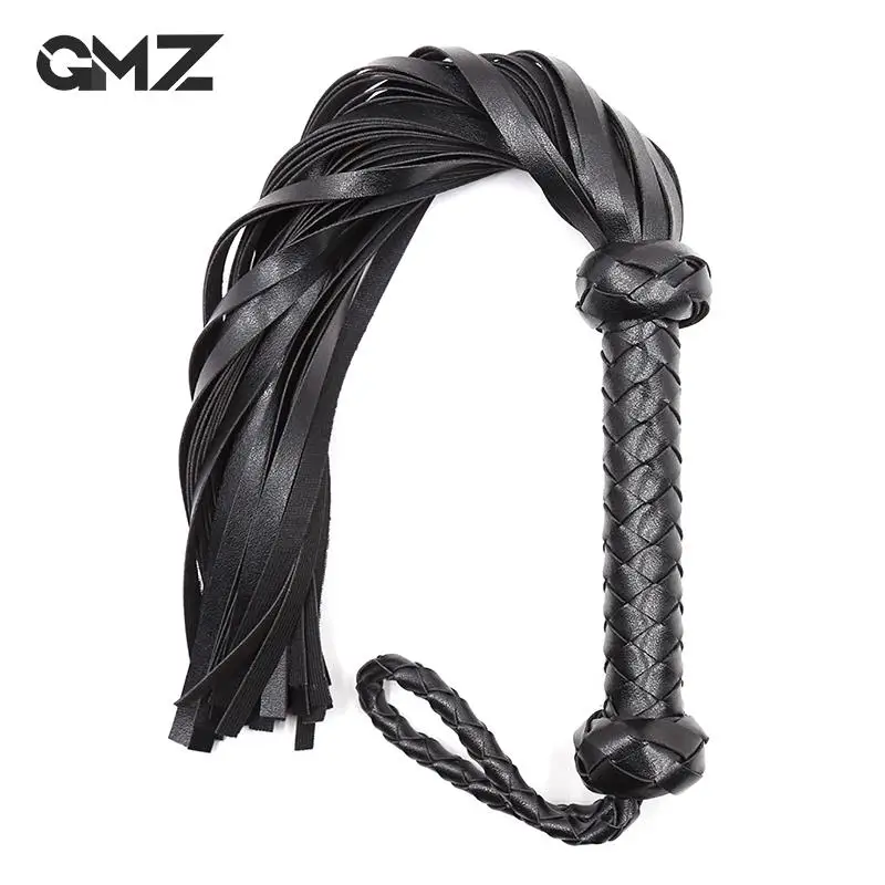 49.5CM Leather Tassel Horse Whip With Handle Flogger Equestrian Whips Teaching Training Riding Whips