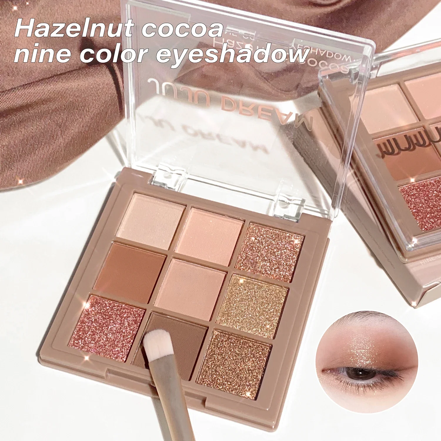 9-kolorowa paleta cieni do powiek Matte Shimmer – wodoodporny, długotrwały naturalny makijaż nude Cocoa Brown Koreański styl oczu