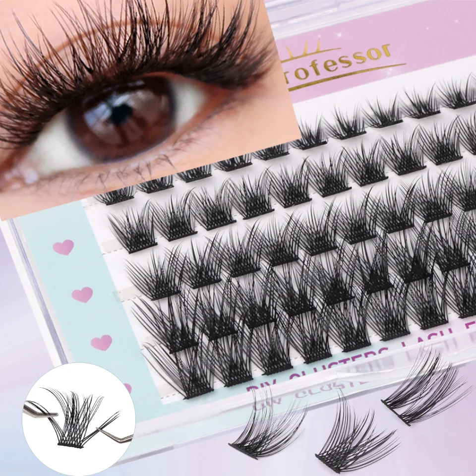 

Lashprofessor DIY Individual Clusters Lash Extensions Natural Soft Segmented False Bundles Eyelashes Faux Mink Lashes Cilia