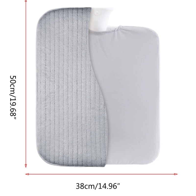Borsa acqua calda in gomma large da 9 litri con rivestimento in peluche per alleviare dolore collo, spalle,