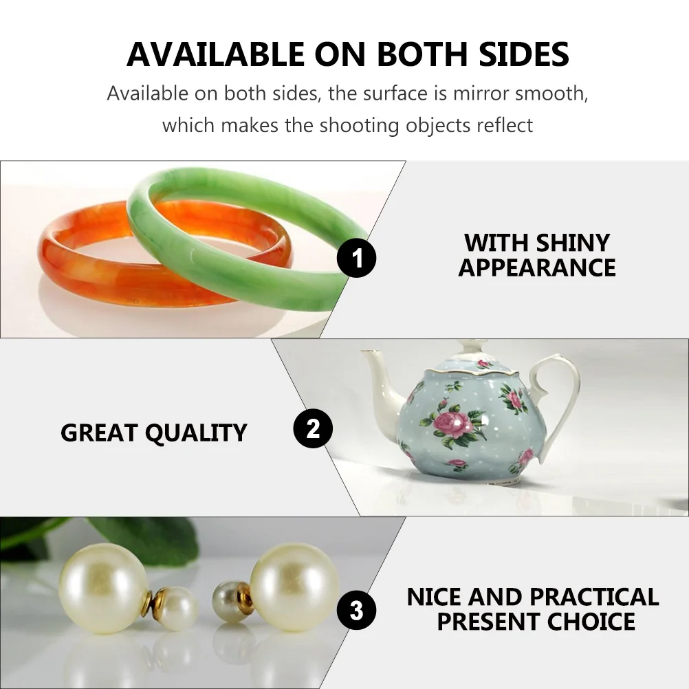 

1pc Acrylic Mirror Board Jewelry Photography Background Multi-Use Reflection Plate Double-Sided Smooth Scratch-Resistant Premium