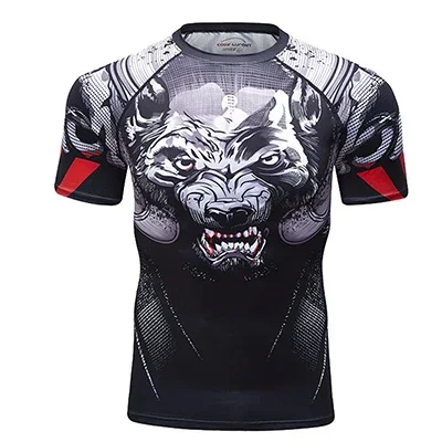 Men Sport MMA Rashguard Jiu Jitsu Jerseys+Pants Fitness T Shirt UCF BJJ Boxing Set Gym Rash Guard Fightwear Sportsuit Boxeo