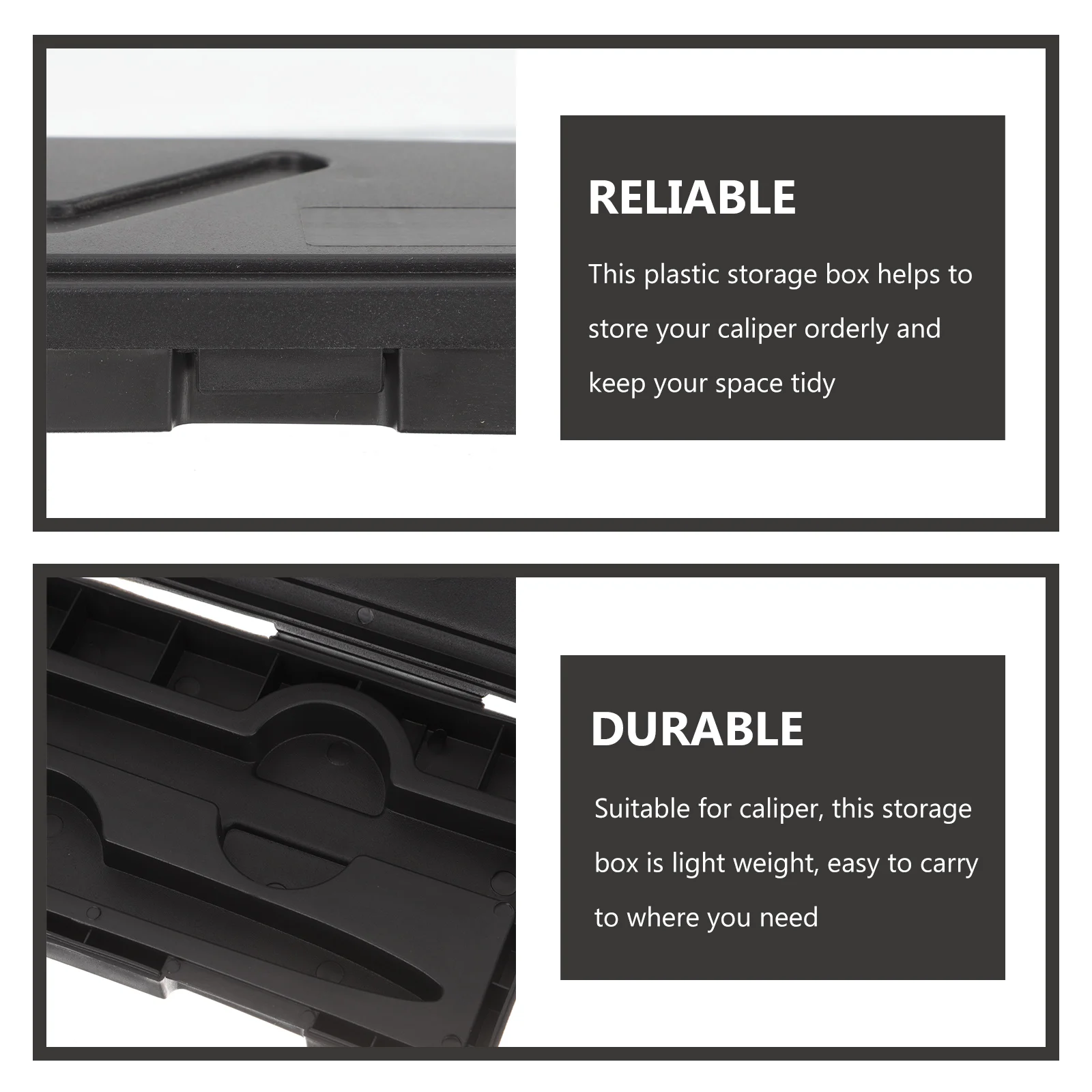 

4pcs Caliper Box Lightweight Portable Storage Case Plastic Digital Measuring Tool Micrometer Gauge Holder Compact Size