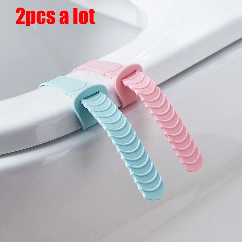 2pcs/vanzlife Household toilet cover silicone toilet cover cover adjustable squat toilet cover toilet handle