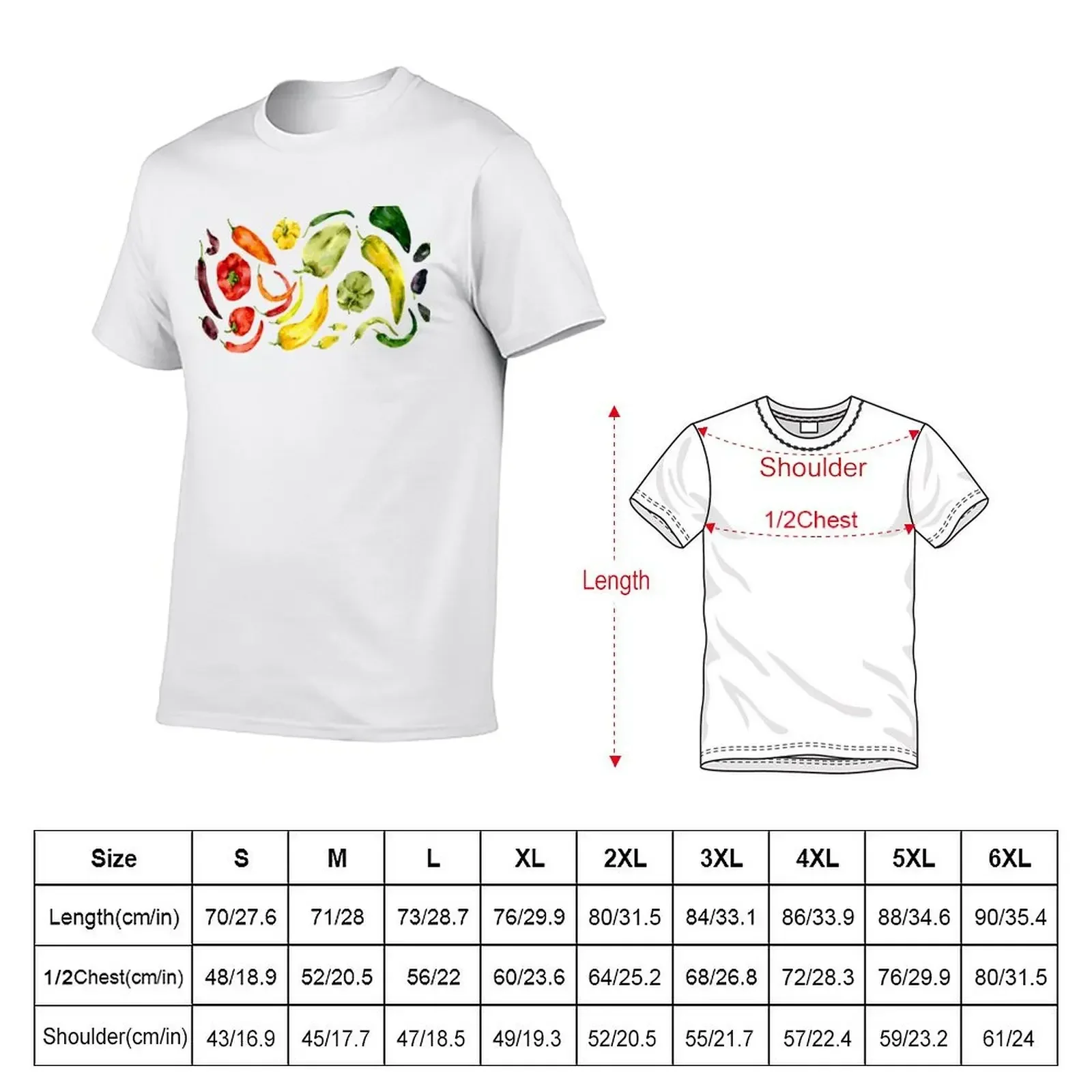 Pepper varieties T-Shirt tees aesthetic clothes oversized t shirt Men's t-shirt