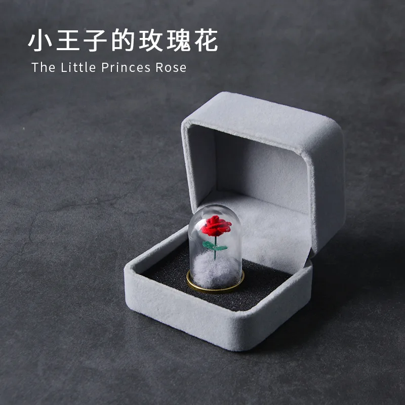 Miniatures Creative Rose Gift-wrap Tanabata Festival Valentine\'s Day Lovers Figurines Gifts Desktop Ornaments  Decoration Crafts