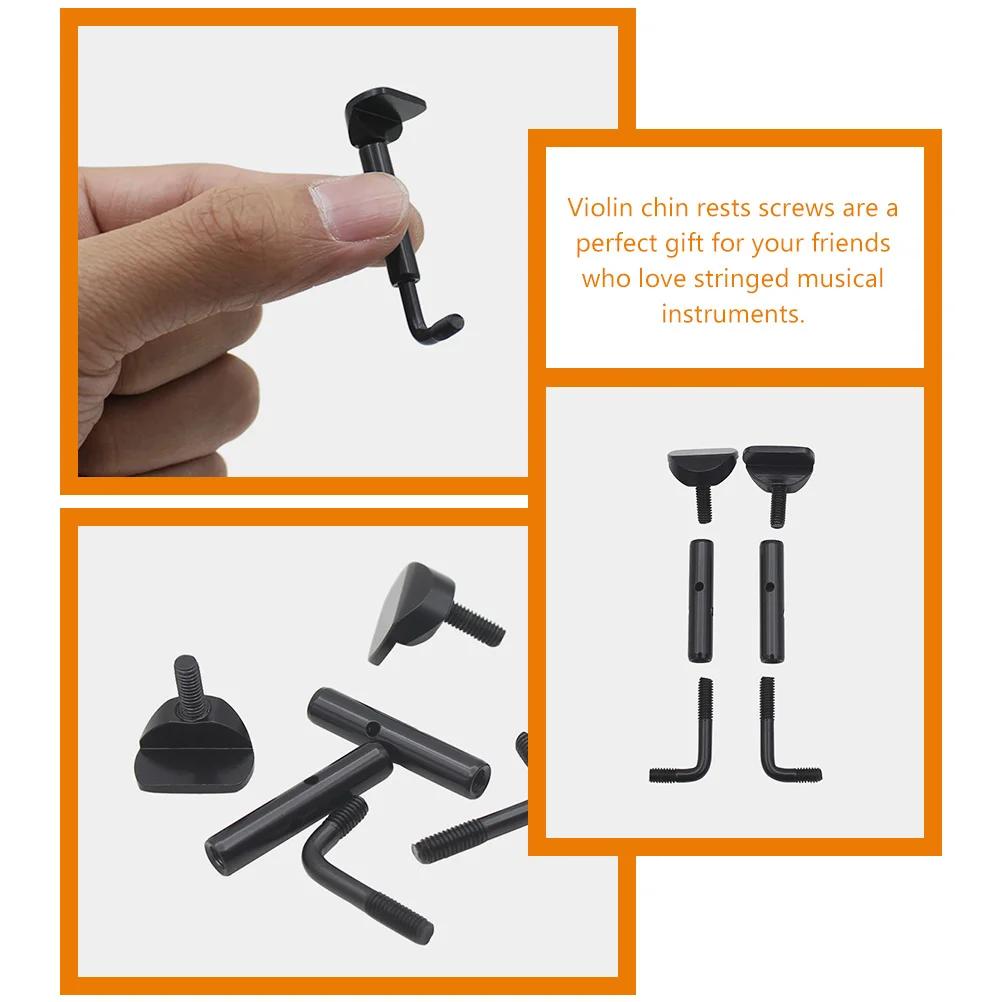 

2pcs Chin Rest Screws Metal Accessories 3 4 4 Cheek Rest Clamp Violins Durable Precision Easy Adjust Cheek Parts Clamp