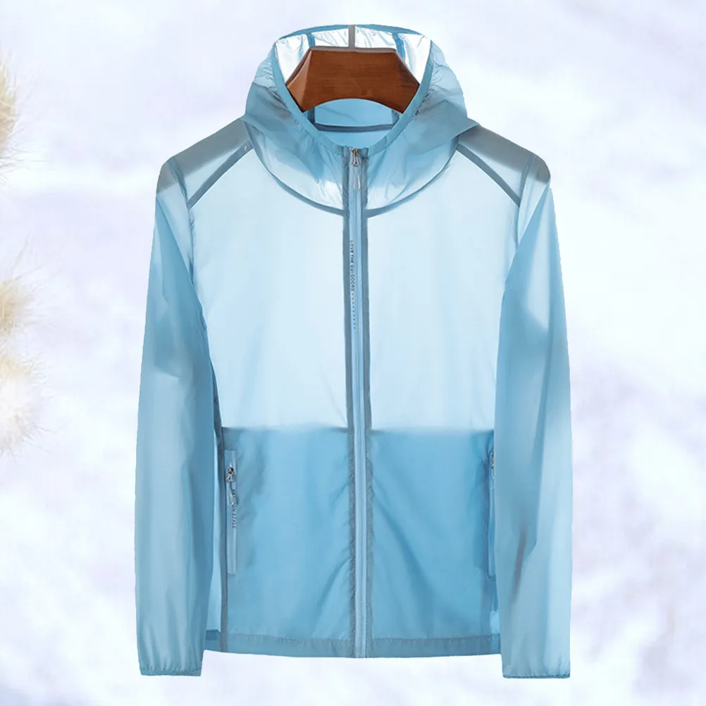 

Одежда для защиты от солнца 6XL, синяя, легкая, водонепроницаемая, ветрозащитная, пляжная одежда для походов, кемпинга, путешествий, рыбалки