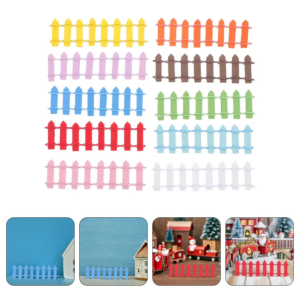 

30Pcs Miniature Fence Flexible Micro Landscape Decor Bendable Realistic Picket Fence for Succulent Garden Home Office Store