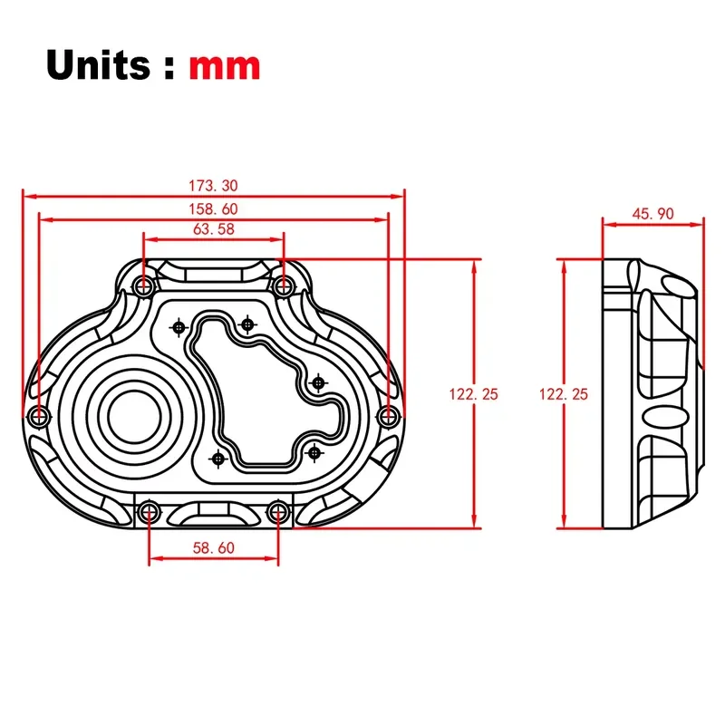 

CNC Clarity Transmission Side Cover For Touring street glide FLHX Road King FLHR Softail 07-13