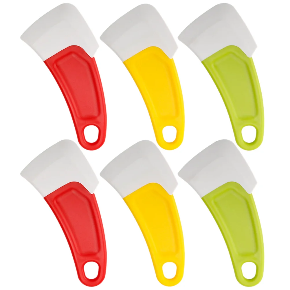 

6Pcs Scraper for Home Use Strong Decontamination Natural Sturdy Material Convenient Pan Cleaner Multi-Function Wok Scraper