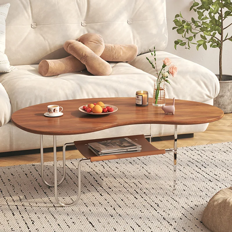Multi-layer solid wood coffee table creative and simple modern suspended tea table  living room household small table