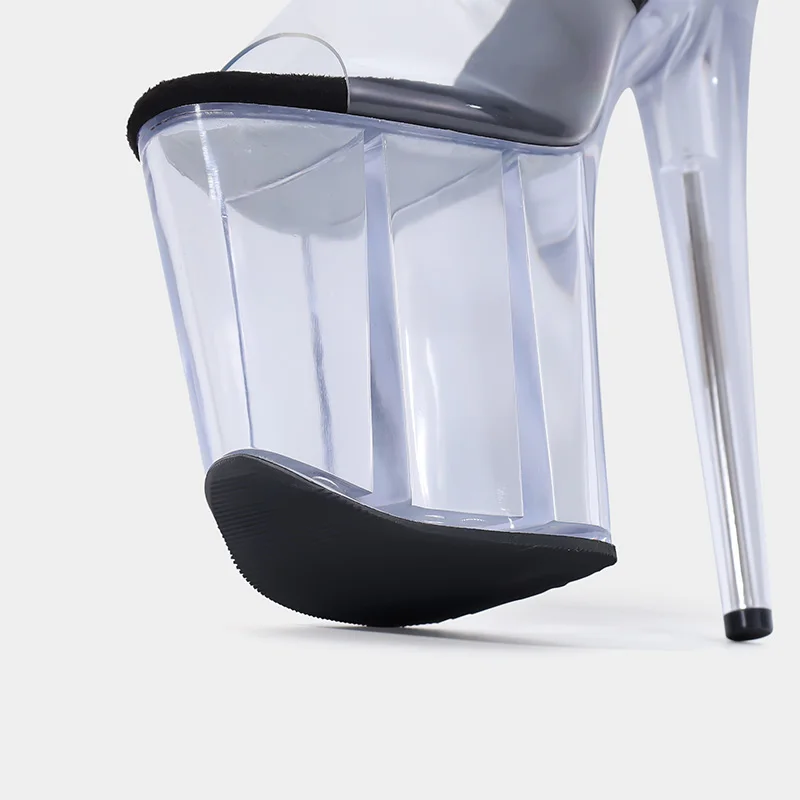 20CM Sandalen Pole Dance Schuhe High Heels Sommer Mode sexy Damen High Heels transparente Schnalle offene Zehen Modell Sandalen