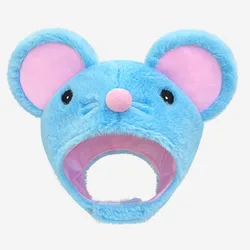 Blue Big Mouse Head Cover Scarf Beanies Men Women Winter Helmet Rockwool Magnetic Buckle Ear Protector Outdoor Ski Bomber Hats