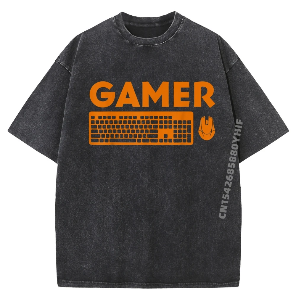 

Funny Pc Gamer Keyboard Video Computer Gaming Lovers Outfit 3d Printed T Shirts Mans Camisetas De Hombre Retro Washed Tops Tees