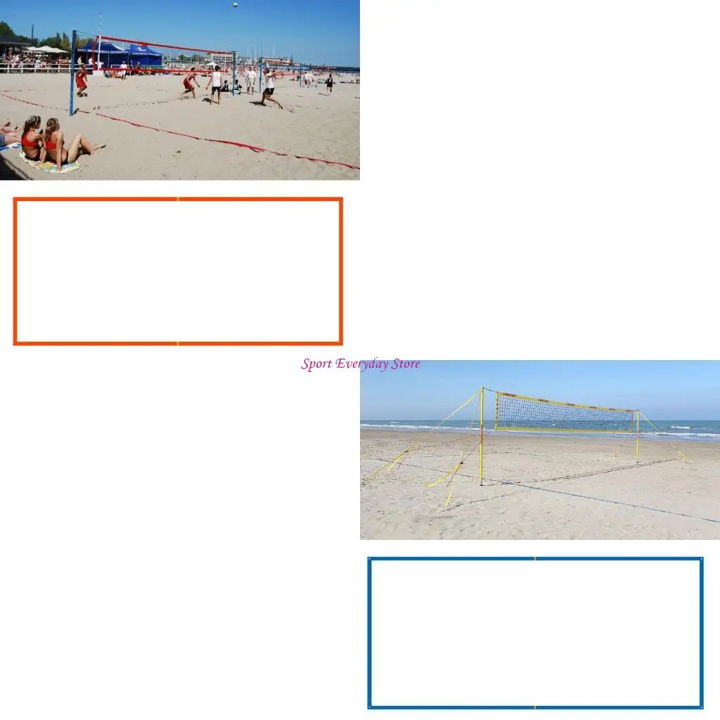 

Пляжные волейбольные магистрали с замыкающими гвоздями зафиксированы мешки с песком.