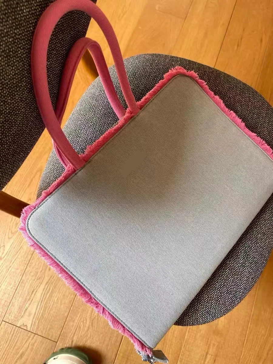 Ransel Laptop Denim anak perempuan, tas punggung selempang bahu Tablet komputer gaya kuliah Oxford 14 inci, tas kantor siswa