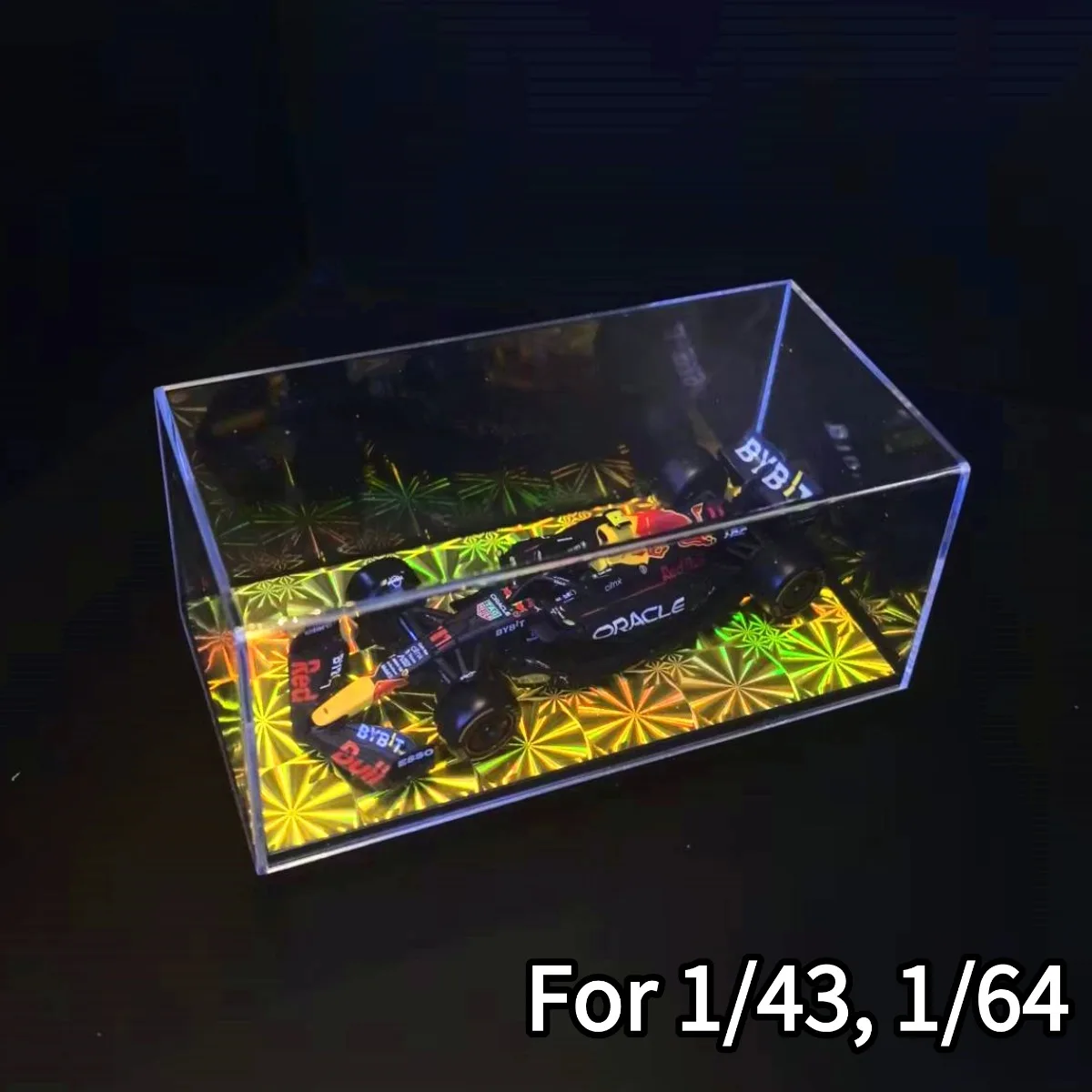 スケール1:43、1:64、1:87のトミカ、ブラーゴ、スパーク、ミニチャンプス、F1カーモデル、フォーミュラ1ミニチュア玩具用アクリルディスプレイケースボックス