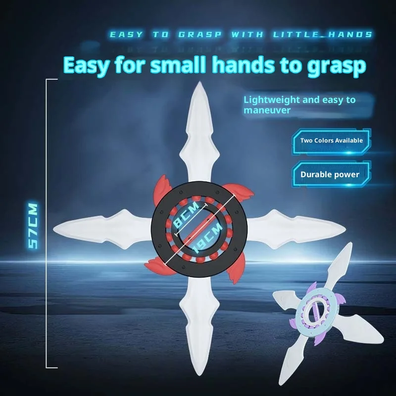 أطفال تحلق عجلة الغزل السيف Lightsaber بليد تأثيري تضيء السيف ضوء فلاش سبينر بنين الجاذبية الاستشعار لعبة متوهجة