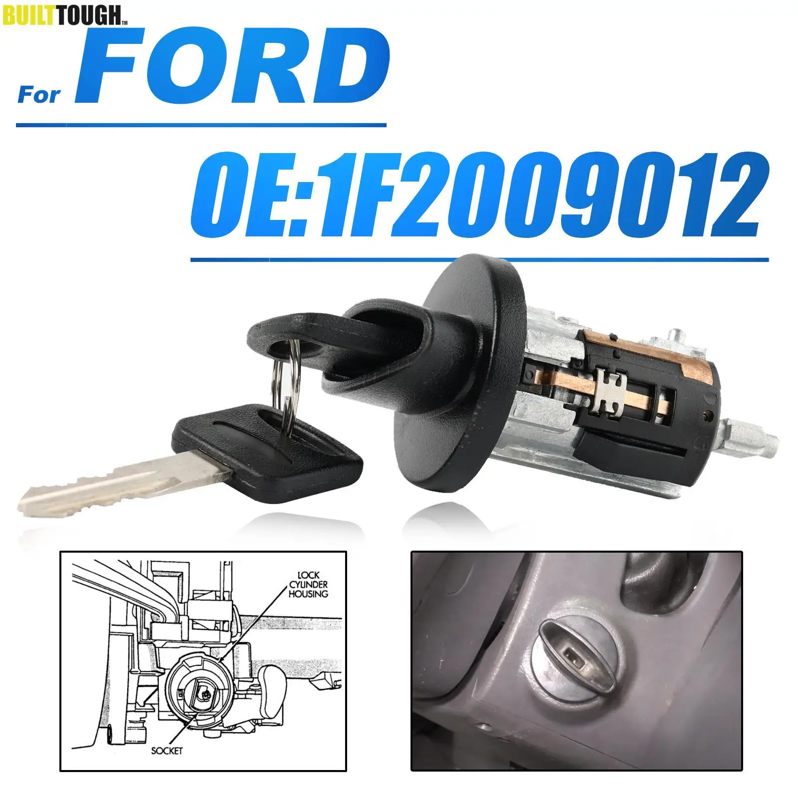 Ignition Lock Cylinder Tumbler For Ford Expedition Explorer Lincoln Blackwood Continental Navigator OE#1L3Z11582A US322LT SW6383