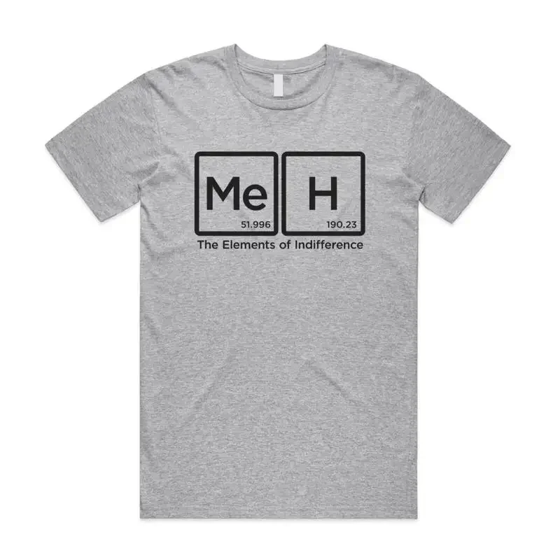Meh The Elements Of Indifference T Shirt Funny Joke Nerd Geek Christmas