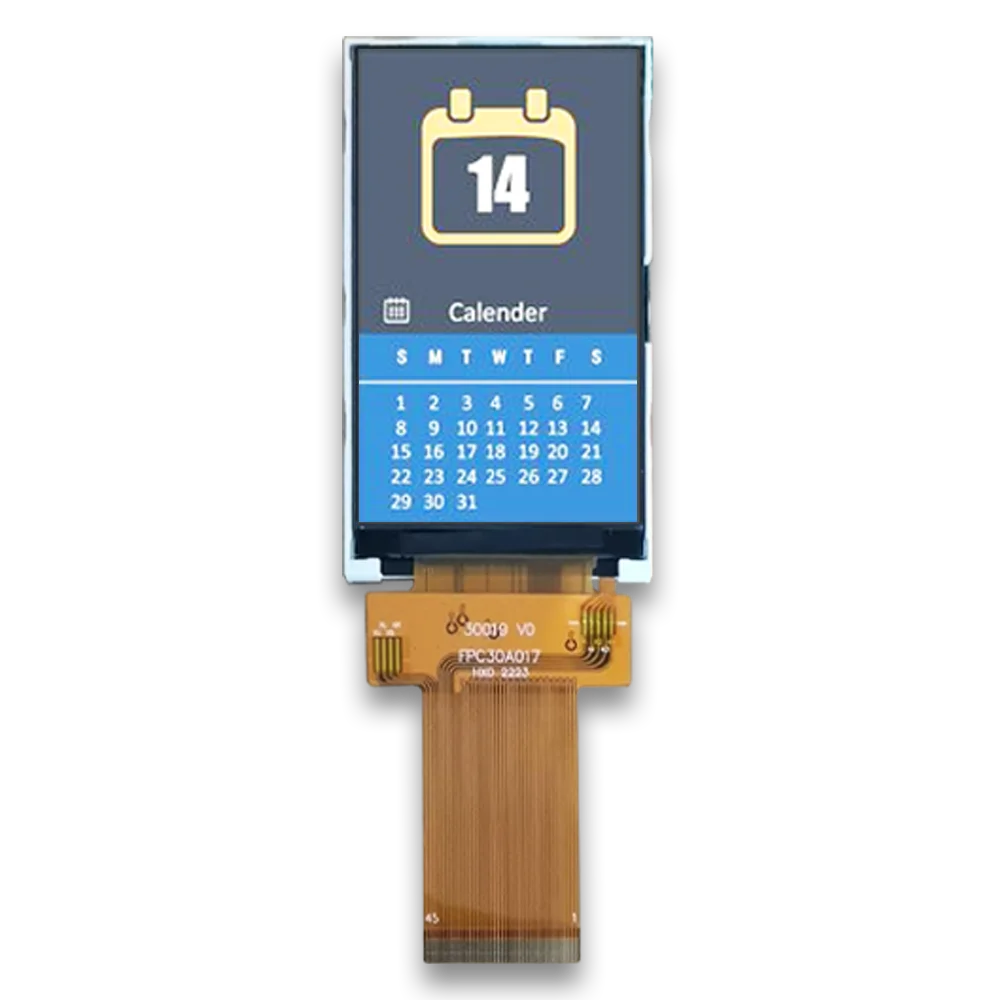 Tela lcd tft de 3 polegadas, 240x400, 400nits de brilho, driver st7796s, interface mcu/spi/rgb personalizável, ângulo de visão ips