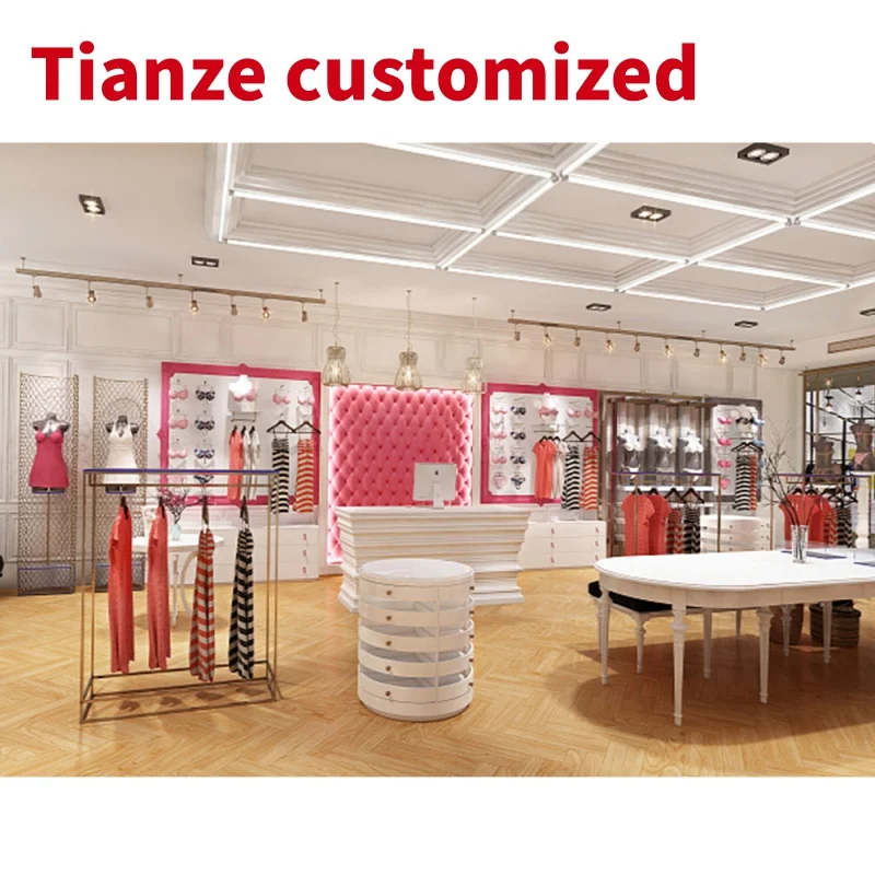 (customized)Factory Direct Selling Modern Underwear Retail Stores Display Furniture Luxury Shop Fixture Retail Design Women'