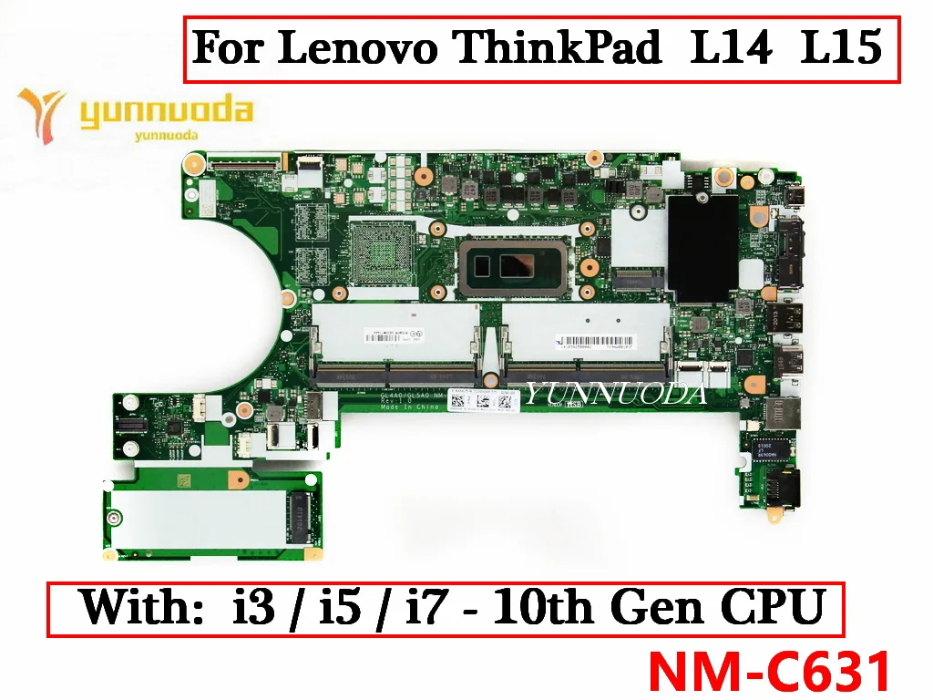 

NM-C631 For Lenovo ThinkPad L14 L15 Laptop Motherboard With i3 i5 i7 10th Gen CPU 5B20W77429 5B20W77438 5B20W77444 tested good