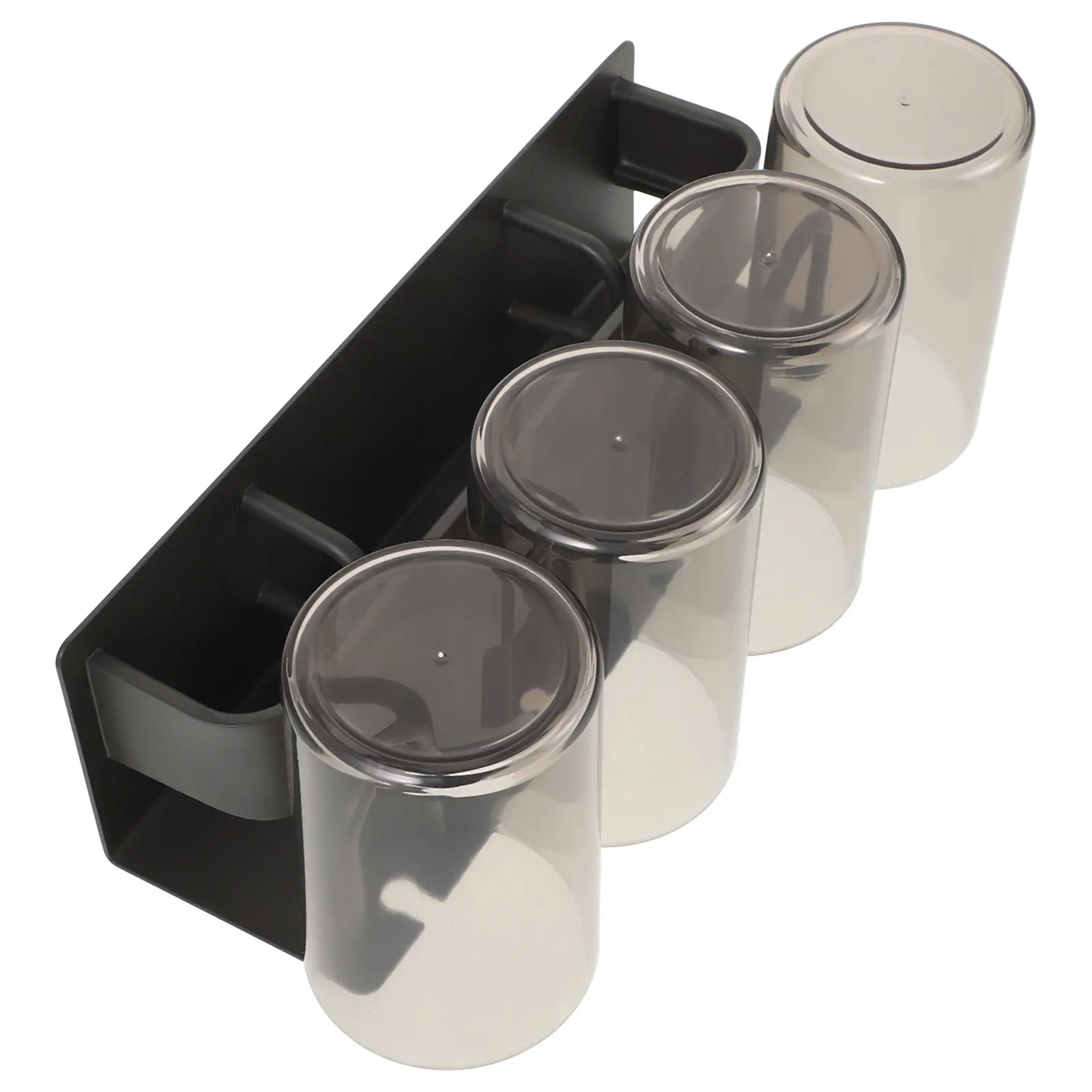Wall Mounted Toothbrush Holder Nail Free Multifunctional Bathroom Organizer Rack with Drainage Home Kitchen