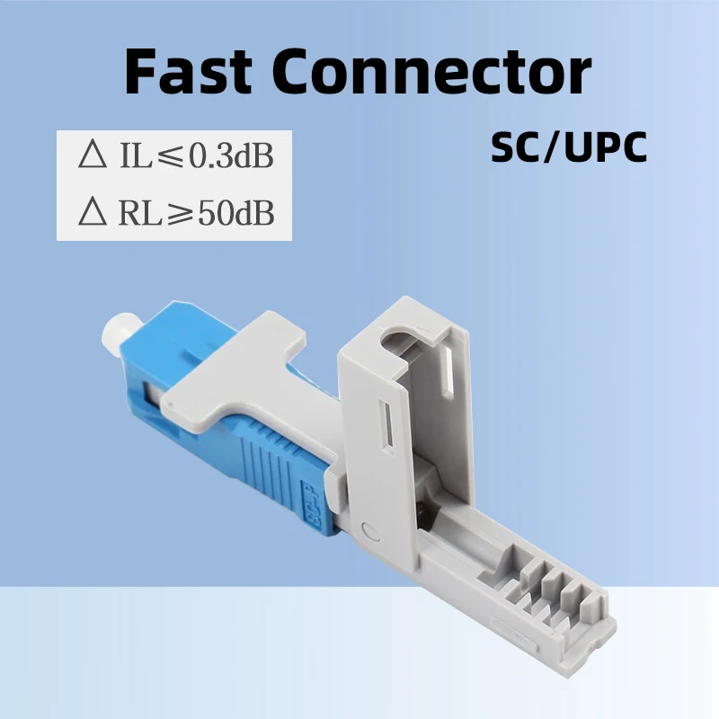 FTTH SC UPC Embedded Fiber Fast Connector, Optical Cold Adapter, Insertion Loss, 0.3db Field Assembly, 1803, 10Pcs