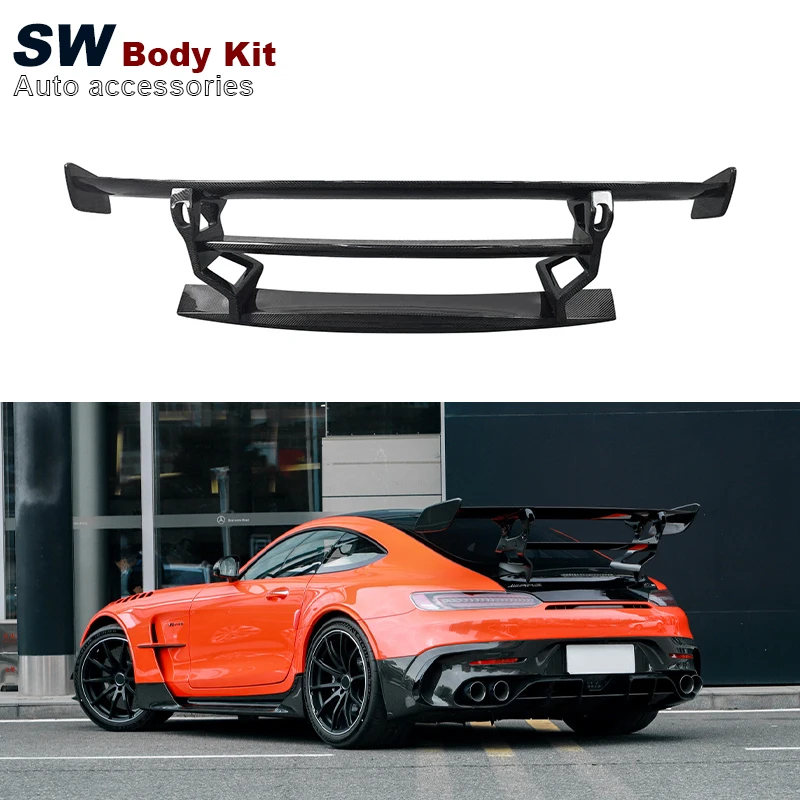 

Carbon Fiber Black Series Style Spoiler For Mercedes-Benz AMG GT GTC GTR GTS Upgrade Rear Trunk Spoiler Lip Guide Wing Lip