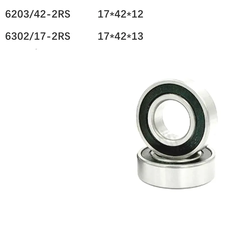 2Pcs  6203 Non-standard bearing 6302/17 6203/42-2RS 17*42*12*13mm