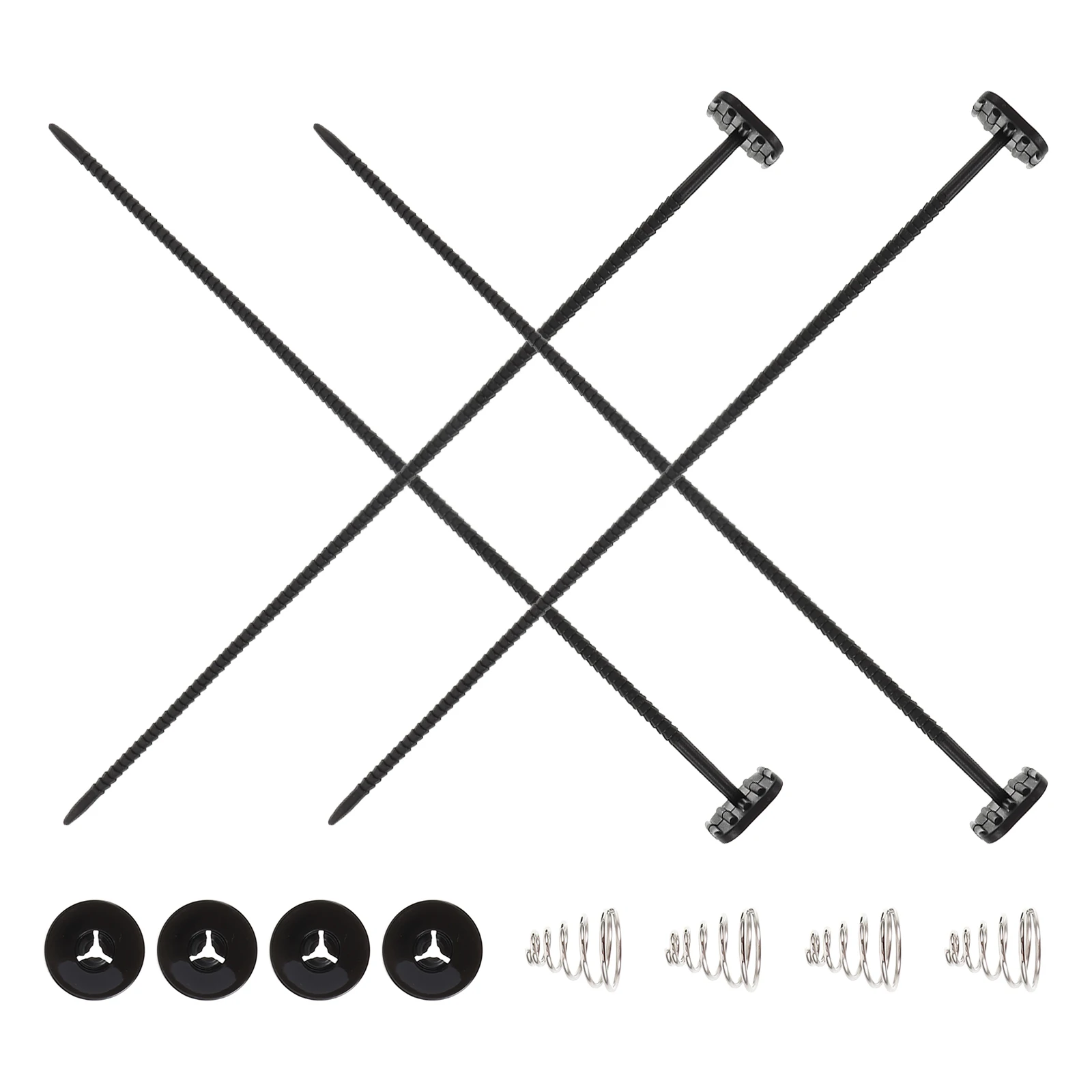 

1 set 1 Set Cooling Radiator Mounting Kit Universal Electric Fan Installation Parts Sturdy Plastic Radiator Tie Down Car Cooling