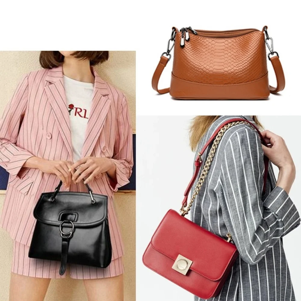 PU Leather Bag Strap Replacement Bag Handheld Shoulder Straps Handbag Belt Without Punching Modification Bag Accessories