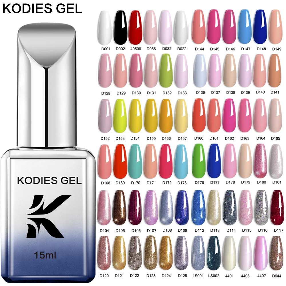 

KODIES GEL 6 PCS Gel Nail Polish Summer Color Vernis Semi Permanent UV/LED Manicure White Nude Gel Varnish Acrylic Nail Supplies