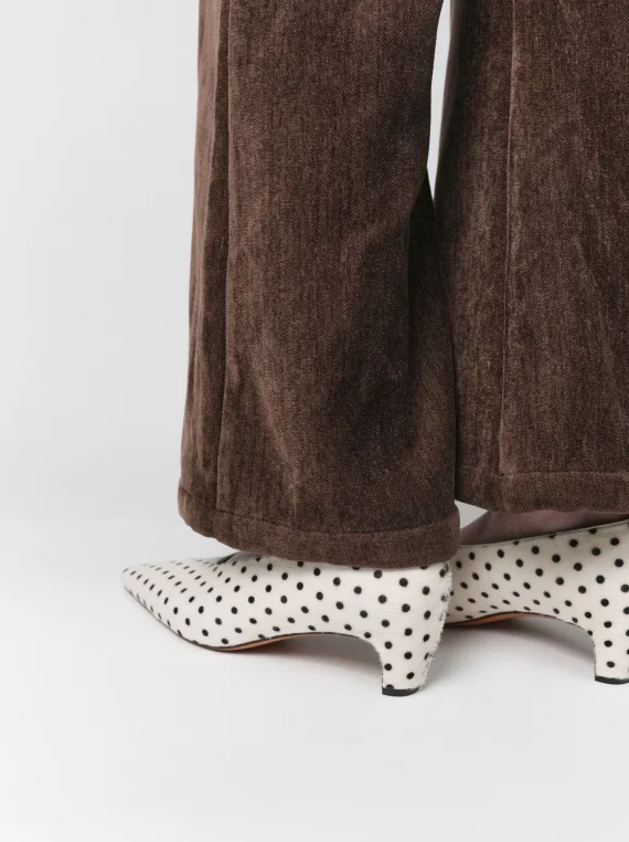 ALIAS MAE 2026 Early Spring New Spotted Horsehair Pointed Low Heel Women's Shallow Mouth Casual Versatile Single Shoes
