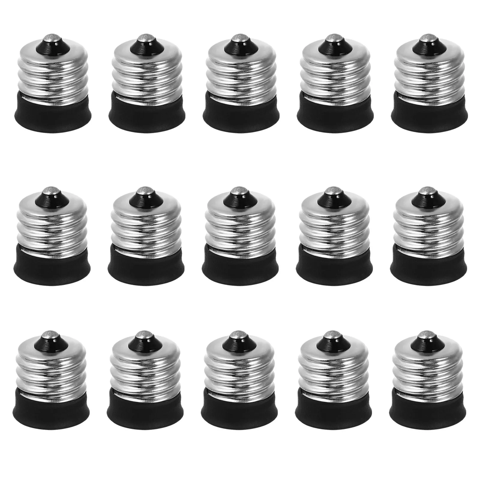 15Pcs E17 to E14 Bulb Socket Adapter Lamp Holder Converter Light Base Socket Adapter for Home Office Fixtures Light Bulb Holder