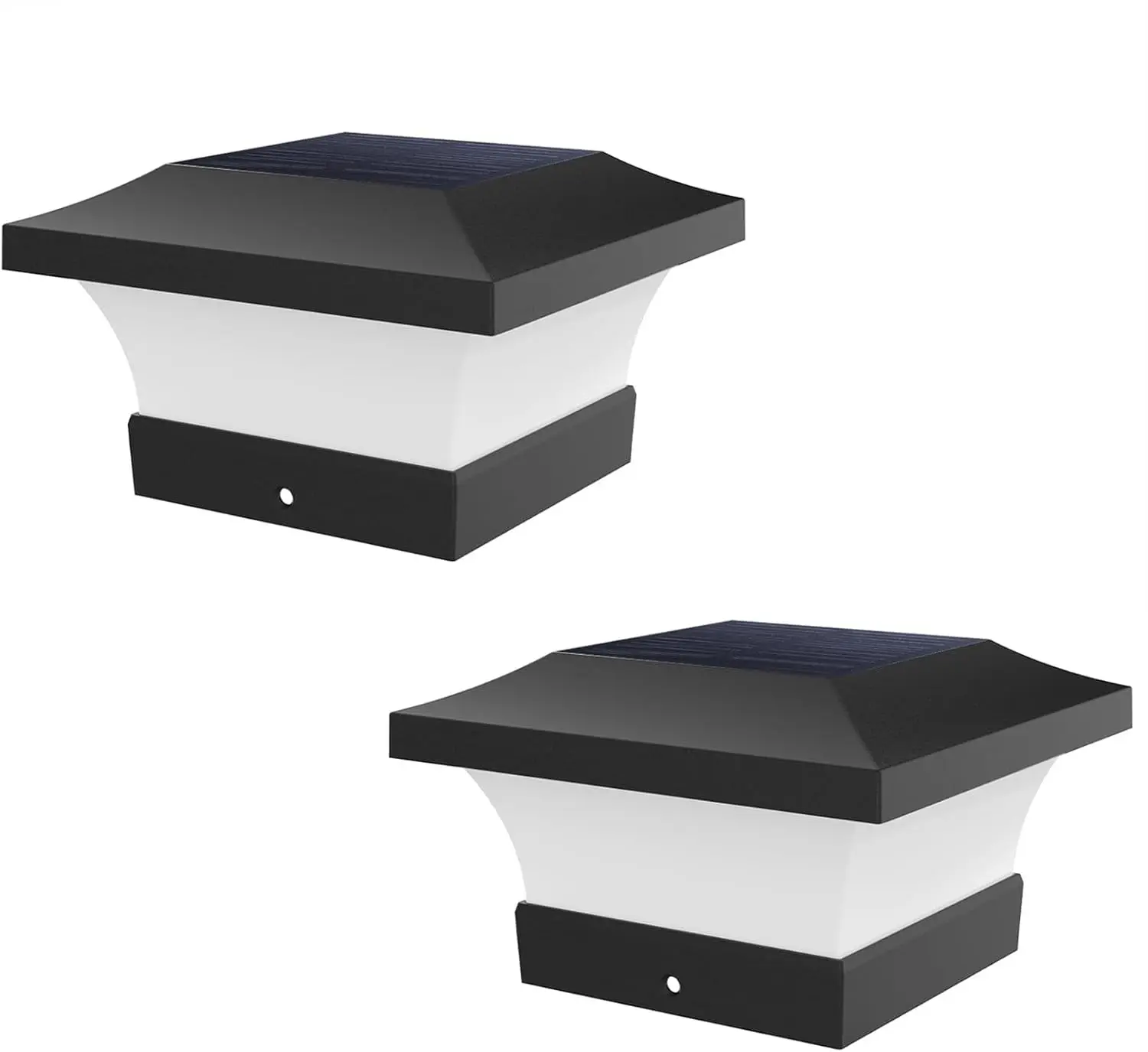 4X4 Post Solar Lights, Waterproof RGB Color-Changing for Wood/Vinyl Fence Posts, Deck, Patio & Garden (2 Pack)