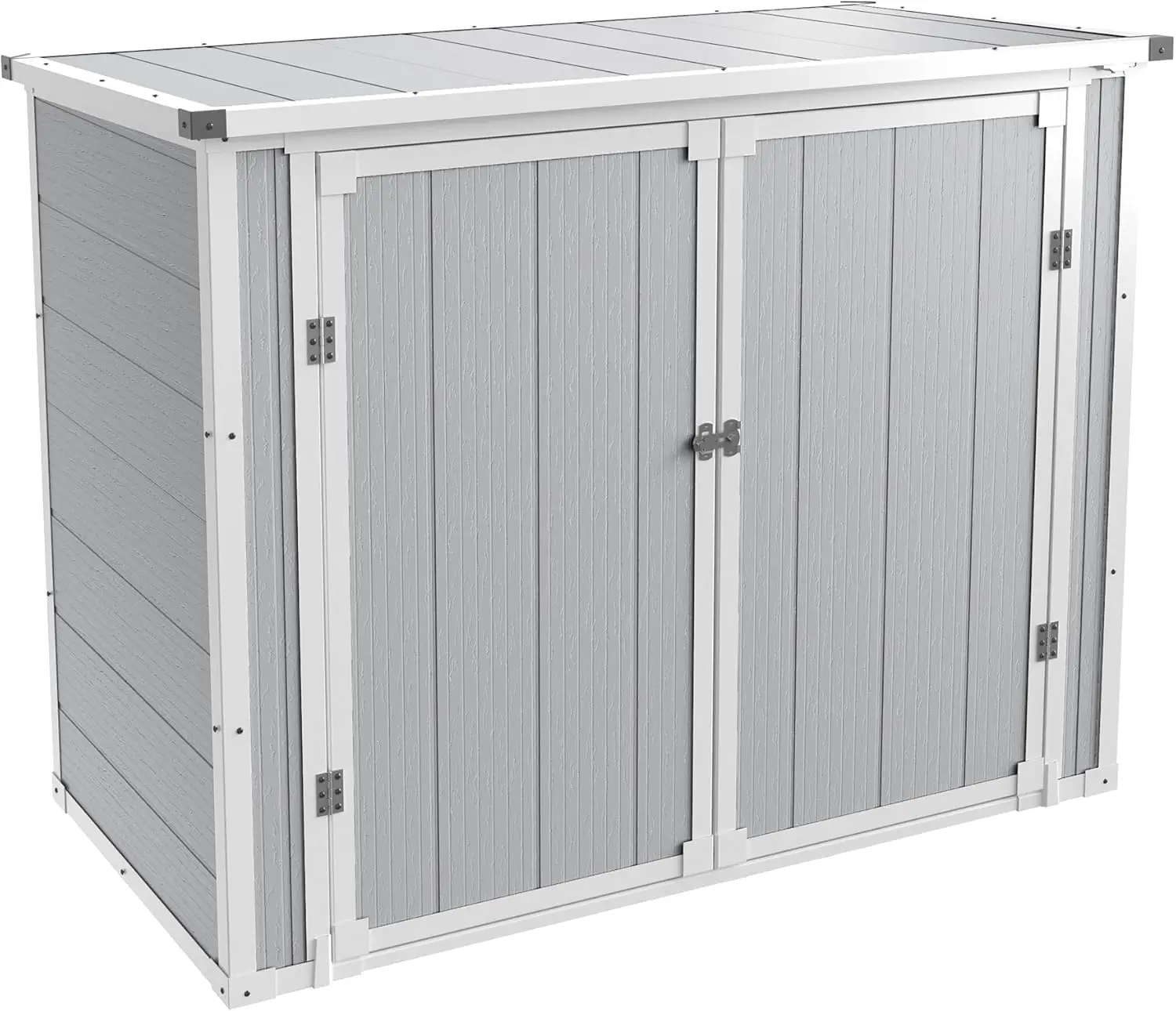 

41 Cu.Ft Horizontal Storage Shed Outdoor, Weatherproof Resin Storage Shed with Floor Thickened, Gas