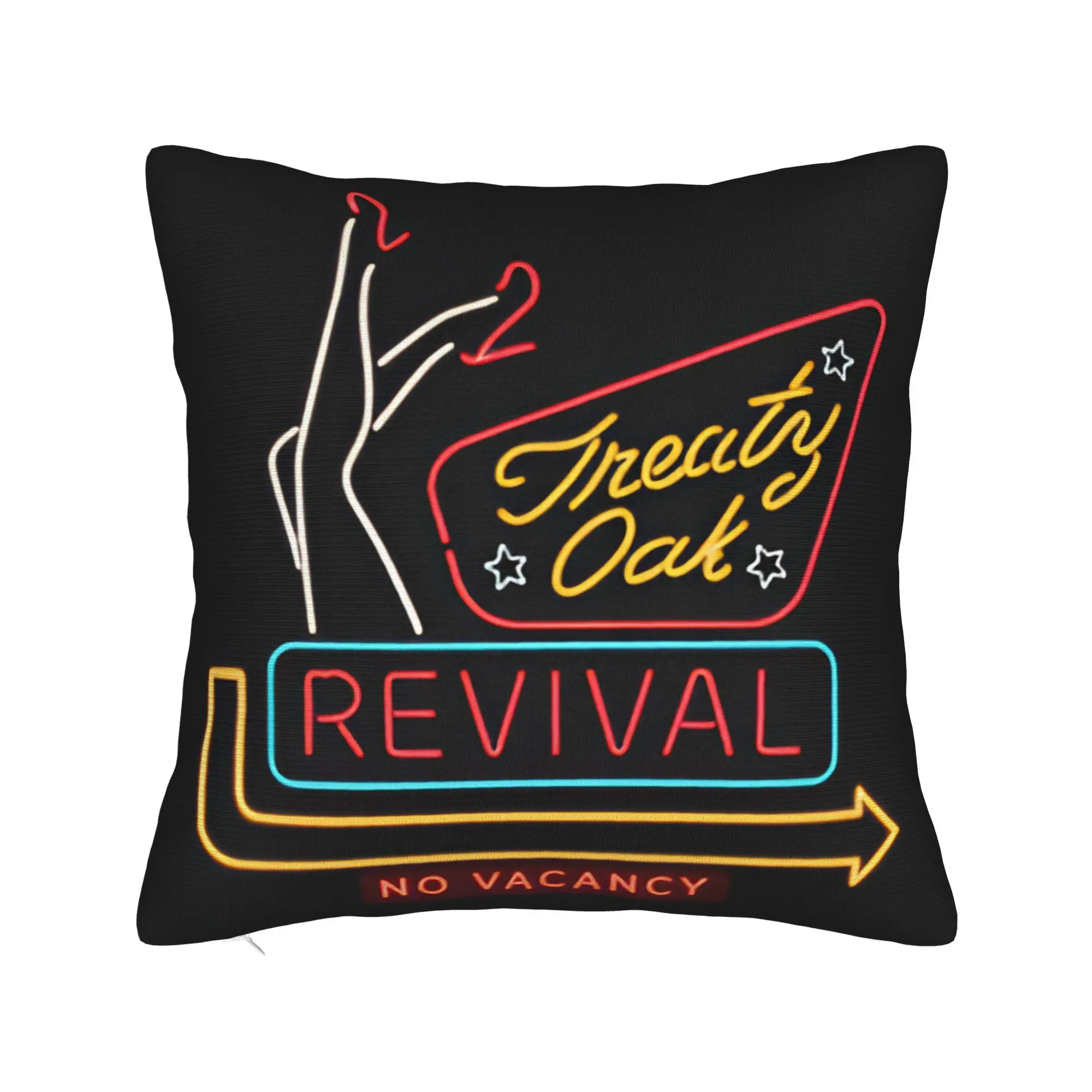 Country Music Band Treaty Oak Revival Pillow Case  Graphic Pillow Cover Funny Pillowcases For Couch Sofa Bedroom