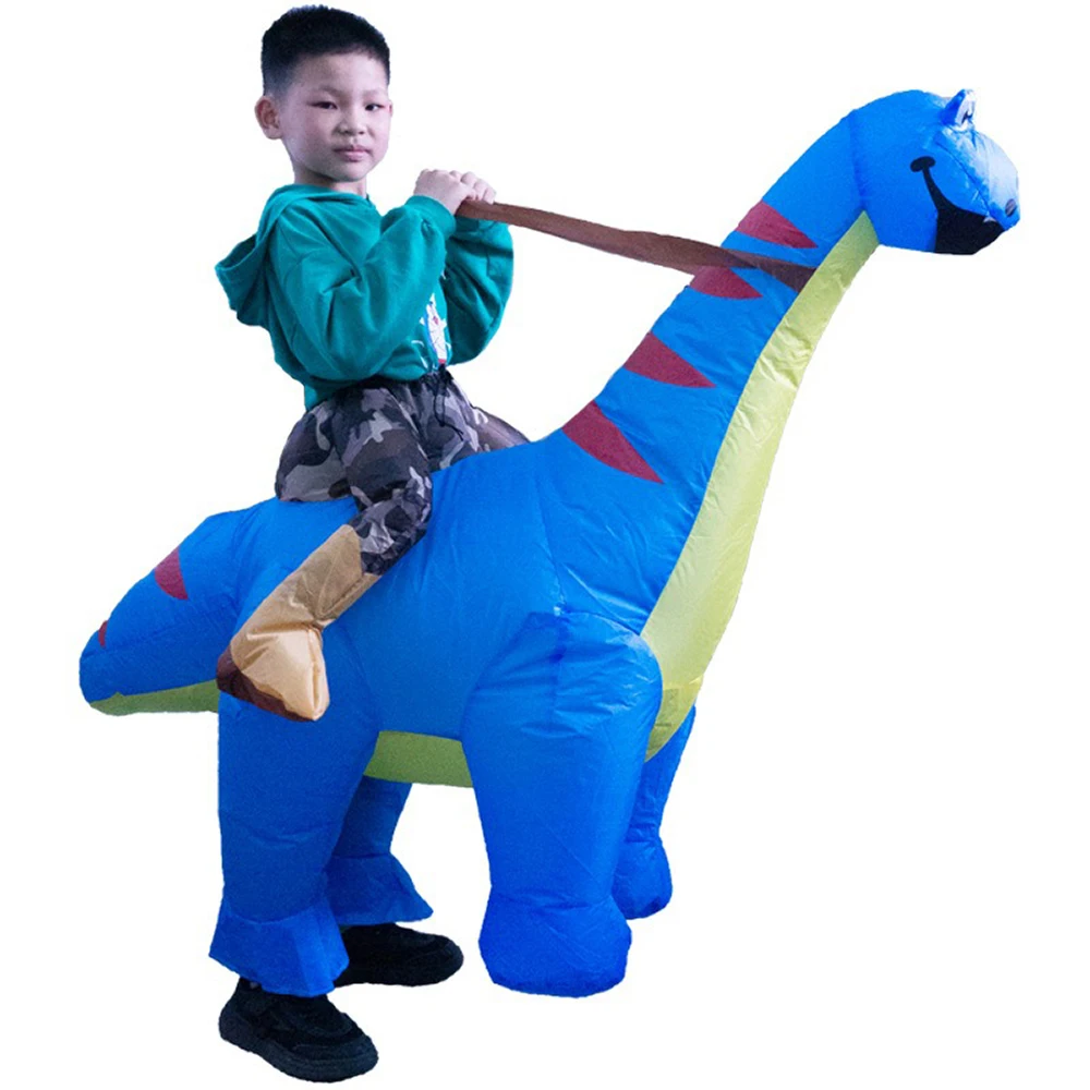 

Надувной костюм динозавра на Хэллоуин, для Дня защиты детей, дня рождения, костюм-маскот для катания на длинношеом драконе, мультяшный костюм-кукла