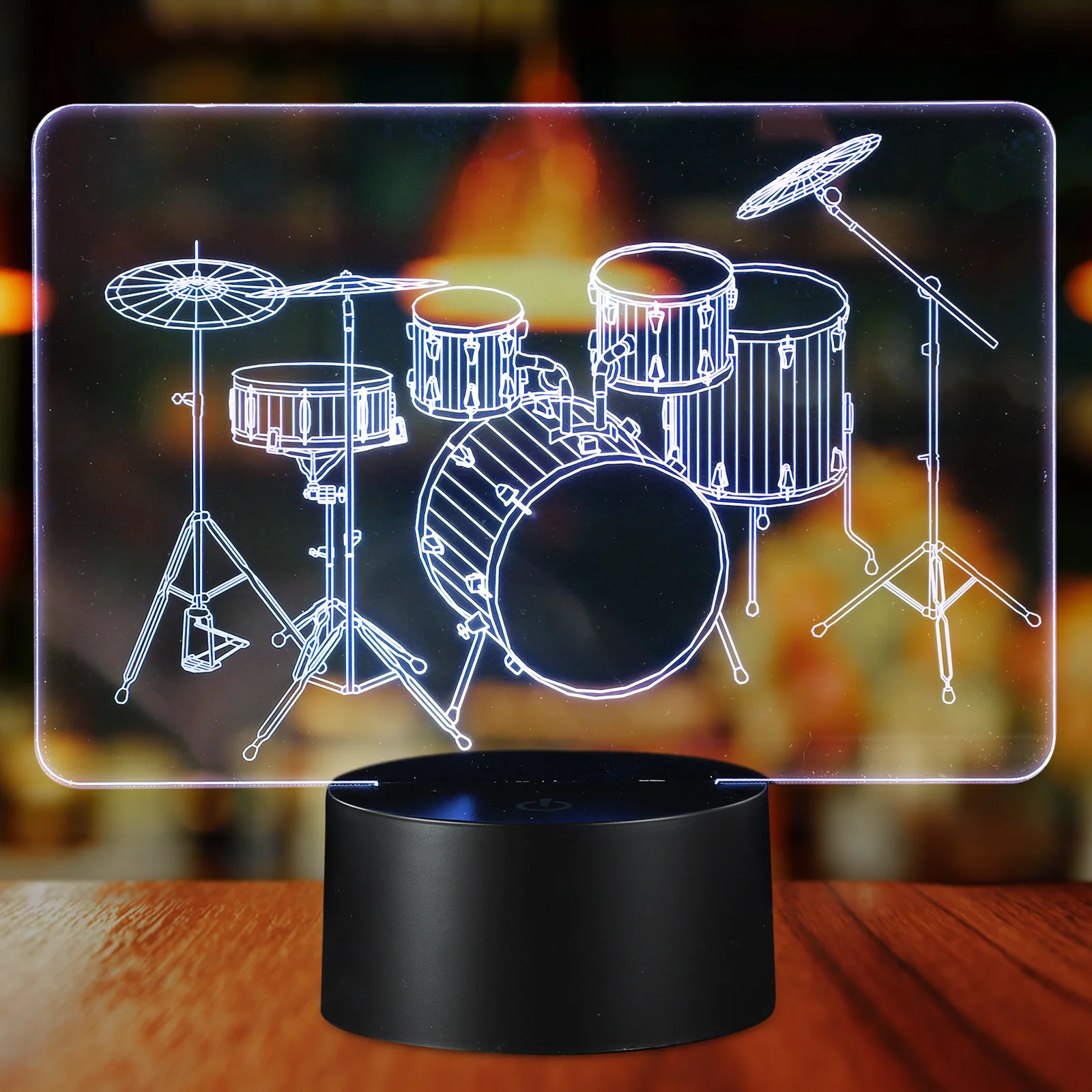 

Illusion Lamp USB Touch Kids Bedroom Decor Drum Light Family 3D Illusion Night Light Gift Kids 3D Night Lamp Soft LED
