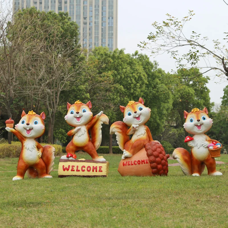 Yard Waterproof Garden Statues Tall Outdoor Creative Designer Landscaping Animal Sculptures Display Jardim Outdoor Decorations