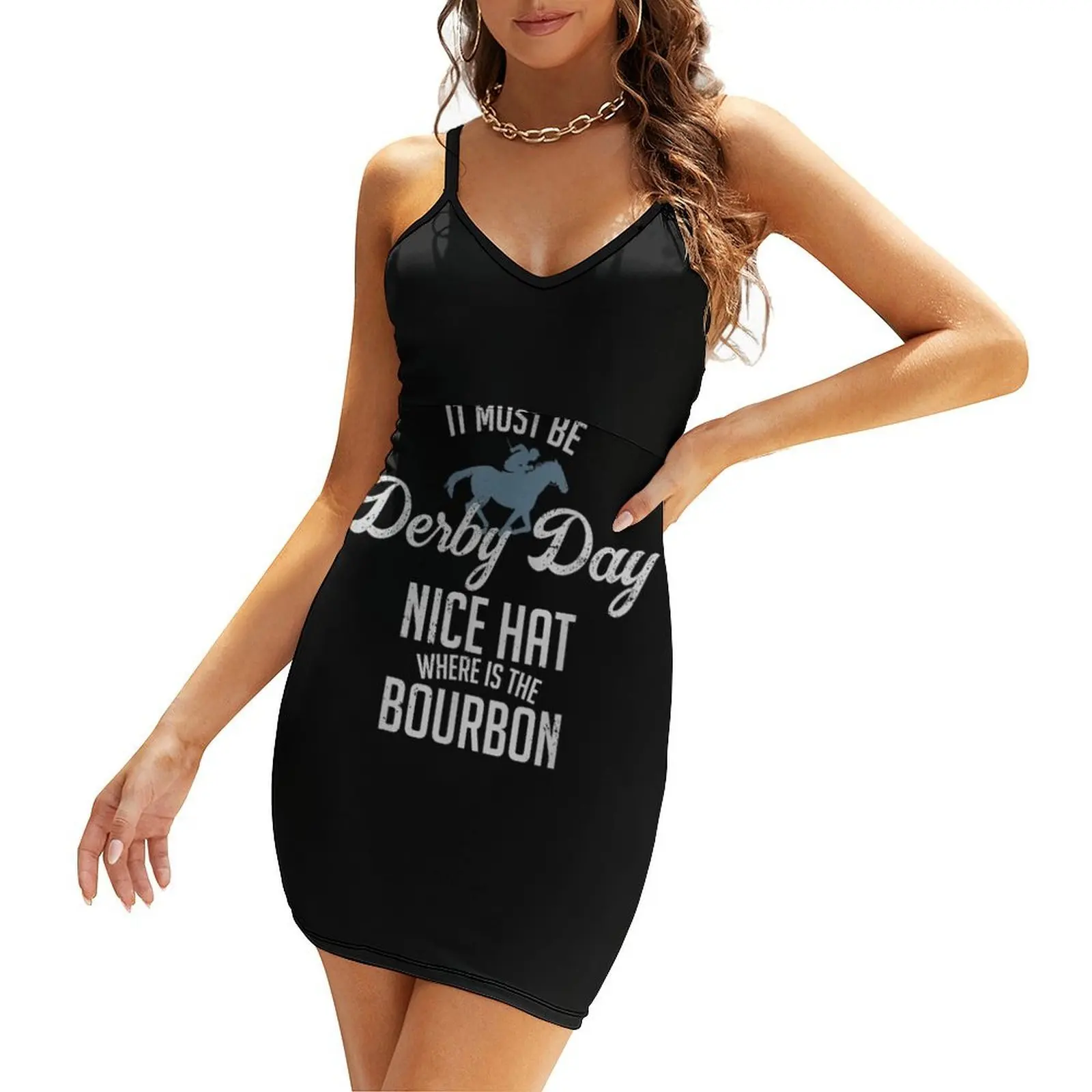 

Funny Derby Day and mint juleps, Kentucky horse racing (2) Sling Dress womans clothing summer clothes for women