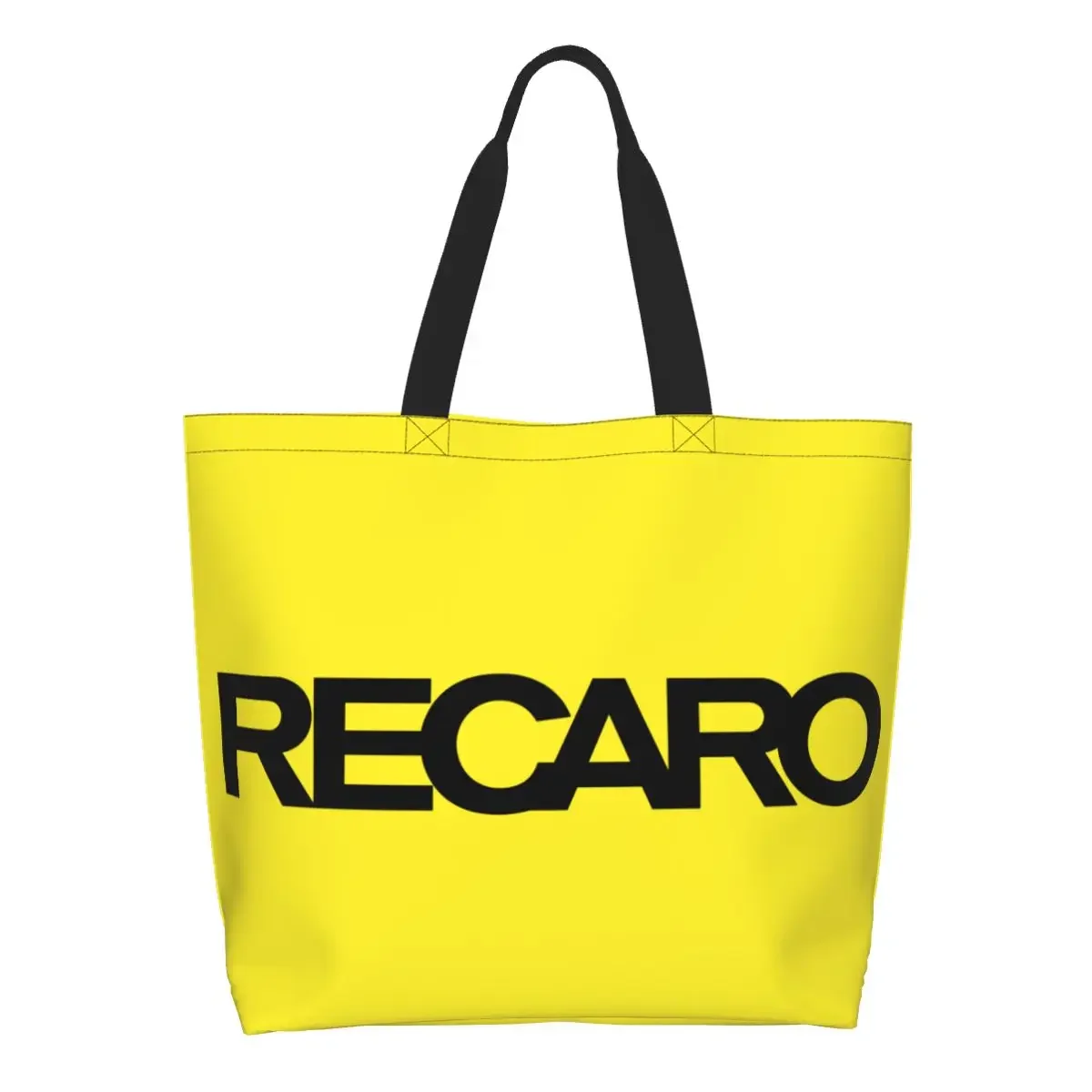 Recaros Logo Groceries Shopping Bags Funny Printing Canvas Shopper Shoulder Tote Bags Large Capacity Durable Handbag