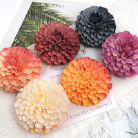 5pcs/12cm Multilayered petals Pompom Dahlia Artificial Silk Flowers Heads Hydrangea Home Wedding Decoration DIY Scrapbooking